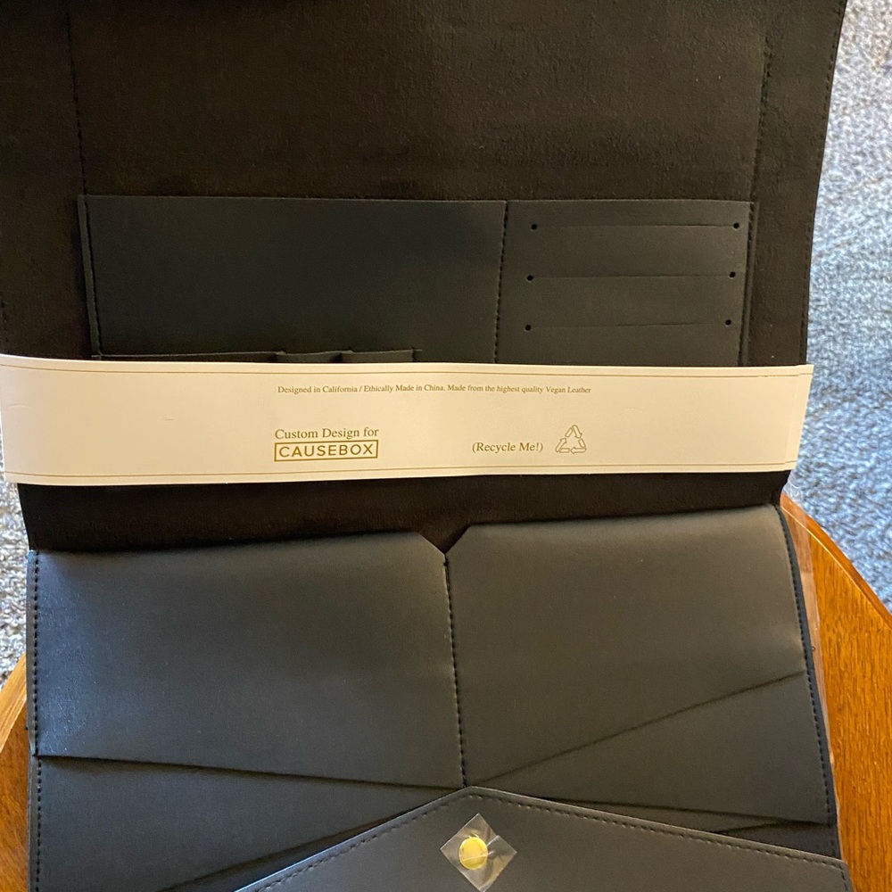 Large black clutch